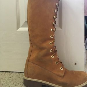Knee high timberland boots